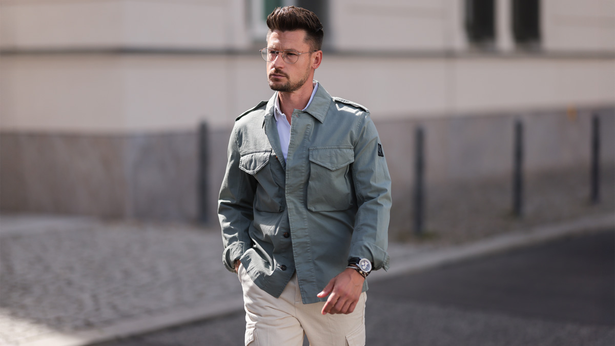 Andre Hellmundt wearing Belstaff jacket