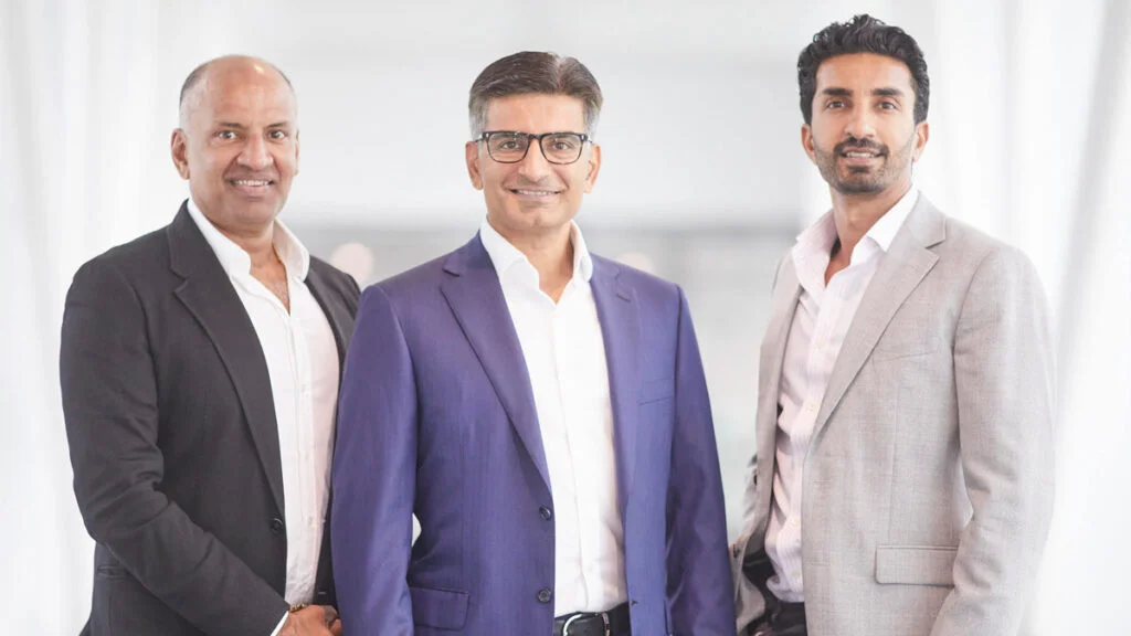 Bobby Arora (left), Simon Arora (centre) and Robin Arora (right)