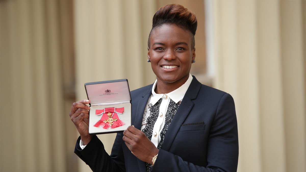 Nicola Adams after receiving her OBE in 2017